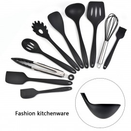 10PCS Silicone Non-Stick Cookware Pan Spoon Utensils Kitchenware Set Tableware Cooking Tools