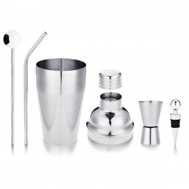 12Pcs Stainless Steel Cocktail Shakers Mixer Drink Bartender Bar Set Tools Kit