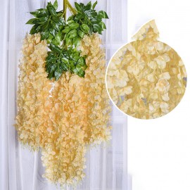 12pcs/set 100cm Artificial Flowers Silk Wisteria Fake Garden Hanging Flower Plant Vine Wedding Decor