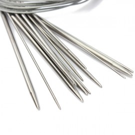 13 Sizes 1-5mm 65cm Stainless Steel Circular Knitting Needles Metal needle