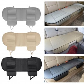 138*49cm Car Rear Seat Cover Universal Bamboo Charcoal Cushion Pad PU Black Beige Grey