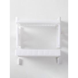 1PC Double-layer Hollow Room-saving Plastic Desktop Bathroom Storage Rack Cosmetic Organizer 2 Tier Shelf Holder