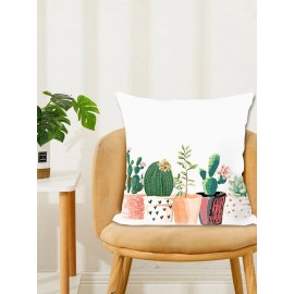 1PC Green Plant Pattern Soft Pillowcase Home Decor Sofa Chair Car Seat Throw Cushion Cover