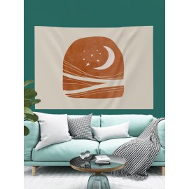 1PC Moon Simple Printing Tapestry Home Decor Living Room Bedroom Photo Prop Wall Art Tapestries