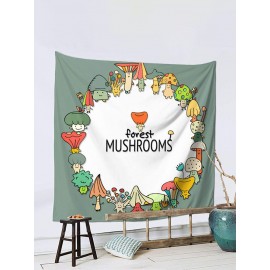 1PC Mushroom Cartoon Printing Tapestry Home Decor Living Room Bedroom Photo Prop Wall Art Tapestries