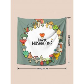 1PC Mushroom Cartoon Printing Tapestry Home Decor Living Room Bedroom Photo Prop Wall Art Tapestries