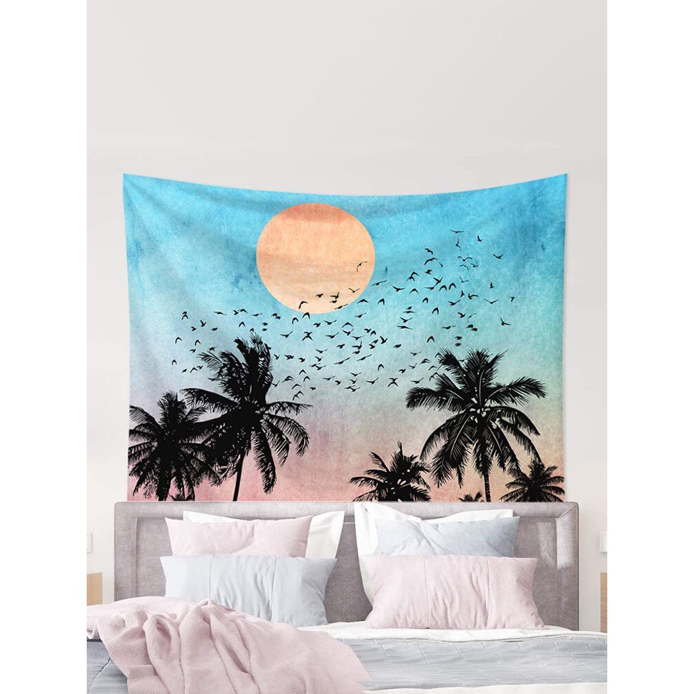 1PC Summer Beach Landscape Printing Tapestry Home Decor Living Room Bedroom Photo Prop Wall Art Tapestries