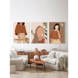 1PC Unframed Abstract Simple Figure Painting Pattern DIY Canvas Painting Wall Art Canvas Living Room Home Decor Wall Pictures