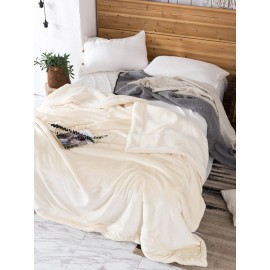 1Pc AB Side Coral Velvet And Lamb Cashmere Blanket Soft Thick Blanket For Bed Sofa Warm Fleece Blanket For Bedroom