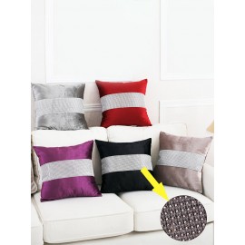 1Pc Plush Cushion Cover Decoration Stripe Pattern Fluffy Soft Pillow Case Home Sofa Throw Pillows