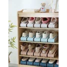 1Pcs Fashion Storage Shoe Hanger Durable Adjustable Shoe Organizer Footwear Support Slot Space Saving Cabinet Closet Shoe Rack