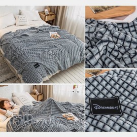 1Pcs Milk Velvet Blanket Towel Quilt Thin Single Dormitory Student Coral Velvet Air Conditioning Nap Cover Blanket