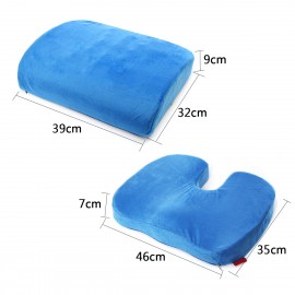 2 in 1 Memory Foam Mutifunctional Lumbar Support Pillow Seat Cushion Home Office Pillow