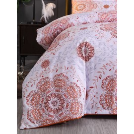 2/3 Pcs Bohemian National Style Floral Overlay Print Comfy Bedding Set Duvet Cover Pillowcase