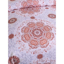 2/3 Pcs Bohemian National Style Floral Overlay Print Comfy Bedding Set Duvet Cover Pillowcase