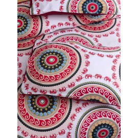 2/3 Pcs Bohemian National Style Geometric Pattern Comfy Bedding Set Duvet Cover Pillowcase