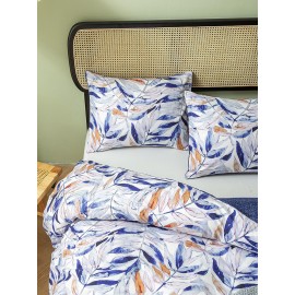 2/3 Pcs Leaf Print Comfy Bedding Set Duvet Cover Pillowcase Twin King