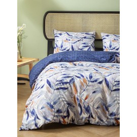 2/3 Pcs Leaf Print Comfy Bedding Set Duvet Cover Pillowcase Twin King