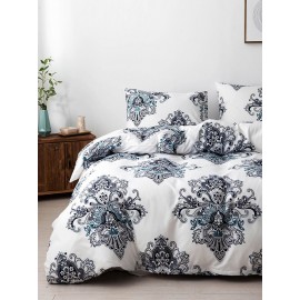 2/3 Pcs Paisley Print Comfy Bedding Set Duvet Cover Pillowcase Twin King