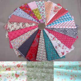 25pcs 20*25CM Assorted Mixed Series Pure Cotton Quilt Flower Fabric DIY Pack Cloth Felt Sewing