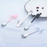 304 Stainless Steel Coffee Spoon Creative Kitty Hook Dirtproof Coffee Tea Spoon