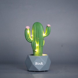 3D Cactus LED Night Light Wall Lamp Baby Kids Bedroom Home Decor Gift