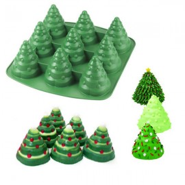 3D Christmas Tree Cake Mould Silicone Cookie Chocolate Baking Mold Multi Function Kitchen AAccessorie.s