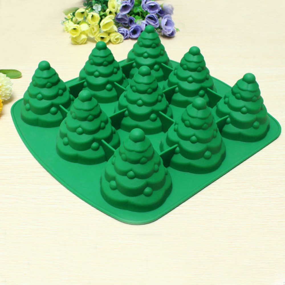 3D Christmas Tree Cake Mould Silicone Cookie Chocolate Baking Mold Multi Function Kitchen AAccessorie.s