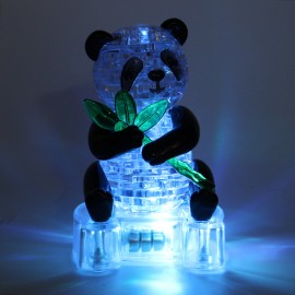 3D Crystal Puzzle Panda Light Jigsaw Brainteaser Build Your Own Model Animal