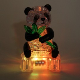 3D Crystal Puzzle Panda Light Jigsaw Brainteaser Build Your Own Model Animal