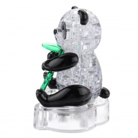 3D Crystal Puzzle Panda Light Jigsaw Brainteaser Build Your Own Model Animal