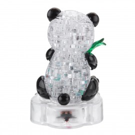 3D Crystal Puzzle Panda Light Jigsaw Brainteaser Build Your Own Model Animal