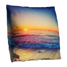 3D Double-sided Ocean Beach Sunset Printed Art Throw Pillowcases Home Sofa Office Car Cushion Cover