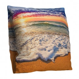 3D Double-sided Ocean Beach Sunset Printed Art Throw Pillowcases Home Sofa Office Car Cushion Cover