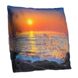 3D Double-sided Ocean Beach Sunset Printed Art Throw Pillowcases Home Sofa Office Car Cushion Cover