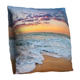 3D Double-sided Ocean Beach Sunset Printed Art Throw Pillowcases Home Sofa Office Car Cushion Cover