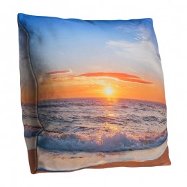 3D Double-sided Ocean Beach Sunset Printed Art Throw Pillowcases Home Sofa Office Car Cushion Cover