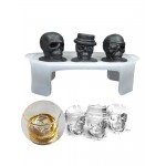 3D Skull Ice Cube Tray Halloween Ice Mold Cocktiail Silicone Ice-cream Mold Maker Skull Shape Chocolate Mold Kitchen Tools Set Of 3