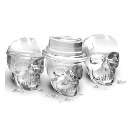 3D Skull Ice Cube Tray Halloween Ice Mold Cocktiail Silicone Ice-cream Mold Maker Skull Shape Chocolate Mold Kitchen Tools Set Of 3