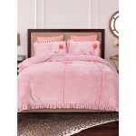 3Pcs Winter Plush Thick Warm Bedding Thick Warm Quilt Cover Crystal Velvet Quilt