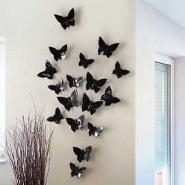 4 Colors 3D Resin Butterfly for Wall Poster HOME Decoration TV Back ground Wall Decoration Resin Artware Stickers