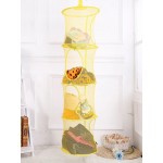 4 Layer Cylindrical Foldable Hanging Basket Polyester Toy Clothes Organizer Storage Cage Basket