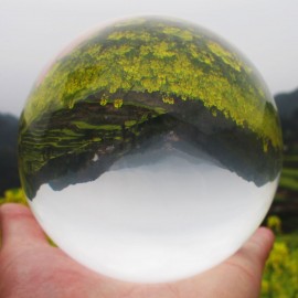 40-120mm Clear Magic Crystal Ball Sphere Glass Decorative Ball Photo Home Decor