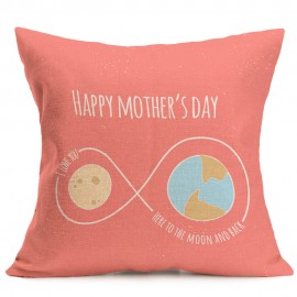 43x43cm Mother’s Day Cotton Linen Pillow Case Cushion Cover Home Car Decor