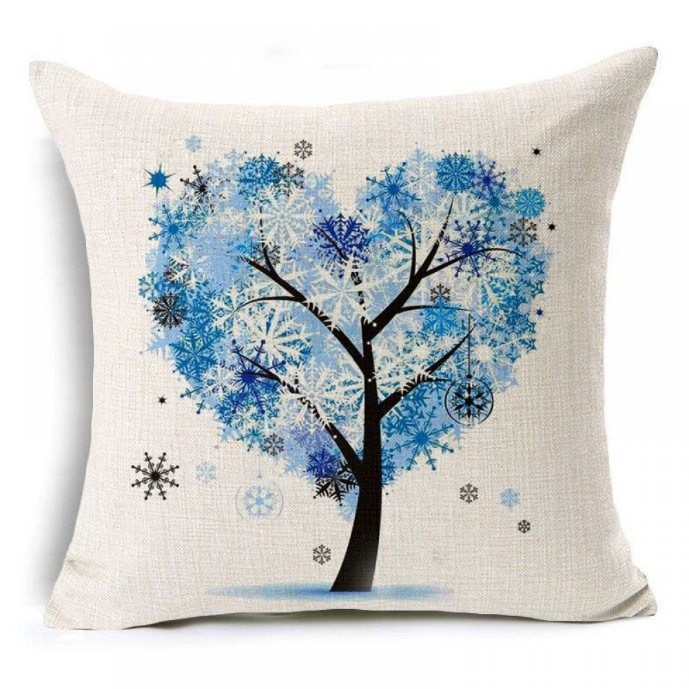 45x45cm Tree Decorative And Homing Season Life Cotton Linen Bright Colorful Pillowcase