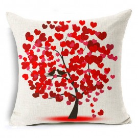 45x45cm Tree Decorative And Homing Season Life Cotton Linen Bright Colorful Pillowcase