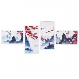 4Pcs Plum Blossom Unframed Modern Painting Canvas Print Wall Art Picture Living Room Home Decor