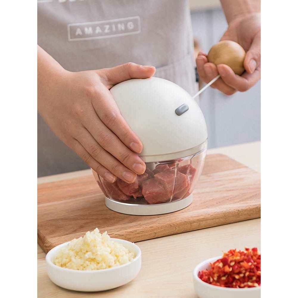 500ML Meat Grinder Manual Pull Stirring Garlic Dumpling Stuffing Artifact for Kitchen Slicing Tool