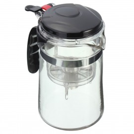 500ml All In One Glass Tea Coffee Maker Mug Pot With Filter Infuser Straight Kitchen Tools