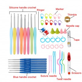 53Pcs Crochet Hook Set Yarn Weave Knitting Hooks Needles  Knitting Accessorries Craft Crochet Set